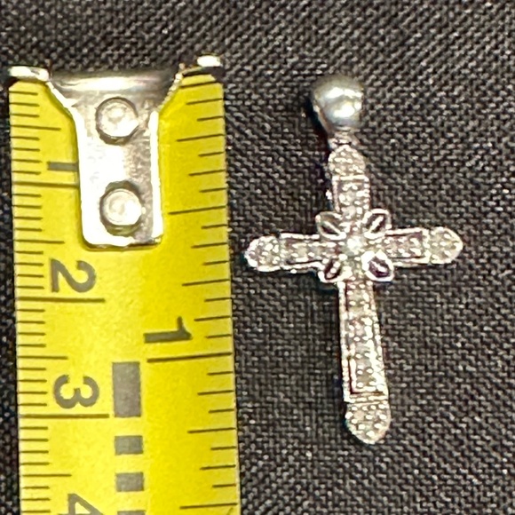 Diamond Silver Cross - Picture 6 of 10